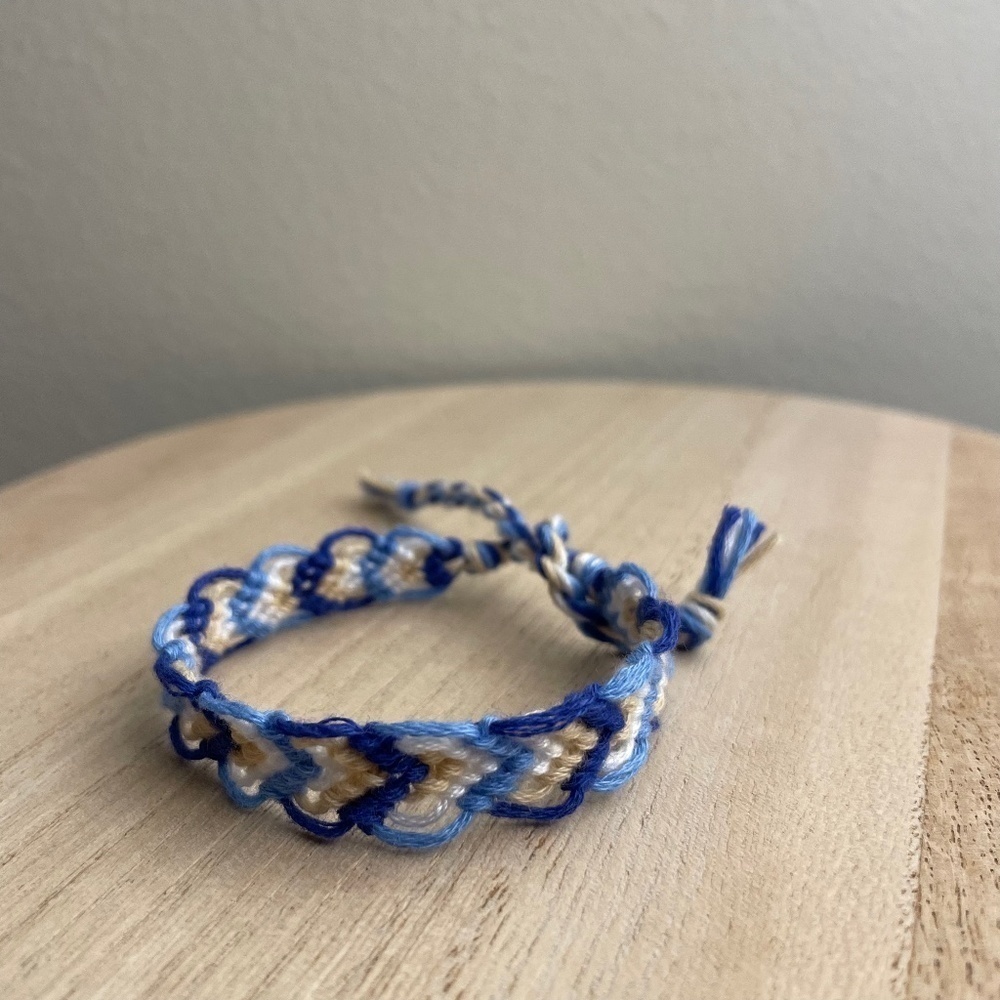 Brilliant Blue Woven Bracelet